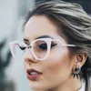 Hot Lady Cat Eye Glasses Frames For Women Brand Designer Optical EyeGlasses Metal Temple Fashion Eyewear