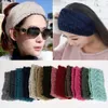 1 PC Kobiety Akcesoria do włosów Soft Crochet Pałąk Knit Kwiat Hairband Do Ear Ciepszy Zimowy Headwrap Earmuffs Moda