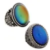Fashion Big Mood Stone Rings Real Vantage Silver Plated Color Change Jewelry for Gift RS004-029
