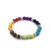 2019 Variety of lava stone gemstone 7 Chakra Bracelet all kinds of natual women bead bracelet for free shipping