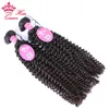 Kinky Curly 1 3 4 Bundles Brésilien Vierge Cheveux Bruts 100% Tissage de Cheveux Humains Non Transformés Couleur Naturelle Queen Hair Official Store