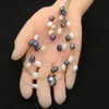 Gioielli di perle d'acqua dolce naturali alla moda multistrato Collana di perline in filo di rame con collana di perle di colore naturale gioielli di fascino femminile