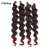 tranças crochet extensão de cabelo kanekalon trançando cabelo profundo onda pacotes afro kinky encaracolado sintético ombre