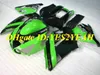 사출 금형 KAWASAKI 닌자 ZX14R 용 페어링 키트 06 07 ZX 14R 2006 2007 ABS 그린 블랙 페어링 세트 + 선물 KK03