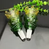 Glass Pipes Smoking Manufacture Hand-blown hookah Green Crown Ghost Head Glass Bubble Head