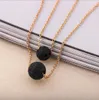 4 stijlen natuurlijke zwarte lava steen ketting zilver goud kleur hart aromatherapie etherische olie diffuser ketting voor vrouwen sieraden