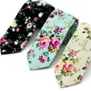 Floral Ties For Mens Ties Wedding Cotton Groom Neck Tie Cravat Necktie