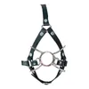 Bondage PU cuir réglable ceinture O Ring Open Mouth Gag harnais Spider Restraint # T78