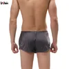 Boxers décontractés pour hommes Shorts tronc haute qualité respirant glace soie culotte sous-vêtement Sexy mâle pénis poche sous-vêtements grande taille XXL