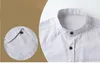 5XL Coton Lin Hommes Chemise Nouveau Stand Col Casual Mâle Chemise Slim Fit Hommes Chemises À Manches Longues Camisa Hombre