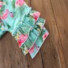 2 pezzi set di abbigliamento per bambini 2018 estate bambini fenicotteri set bambino neonate vestito t-shirt top tee + pantaloni floreali ragazze abiti vestiti