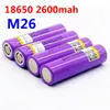 100% original battery LiitoKala M26 18650 2600mah 10A 2500 li-ion rechargeable power safe for ecig/scooter