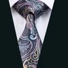 Mens Tie Novel paisley tie Designer tie and bowtie silk Woven with Handkerchief Cuffs Wedding Dress business LH711 D04546849740