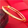 18k real gold plated high polishing gold color bracelet size 5mm style1-6 big star bangle for women jewelry wholesale