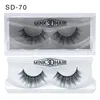 1200 paires 20Style 3d Mink Hair Fake Eyellash 100 épais de vis de vison réel faux cils Extension naturelle faux cils faux lashe3646021