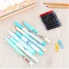 Creative Erasable 7Pcs Fountain Pen With 8Pcs Ink Pen Set Stationery Set For Writing Korean Gift School Supplies