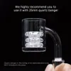 Noeud de diamant Quartz Insert bols amovibles accessoire de fumée pour Loop Recycler banger Nails huile Dab Rigs bongs d'eau en verre