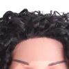 14 بوصة قصيرة الطبيعية السوداء غريب مجعد الأفرو الباروكات لتصفيف الشعر الأفريقي الشعر الاصطناعية الدانتيل الجبهة الباروكة للنساء
