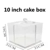 Wedidng Cakes Box Clear Present Wrap Pet Transparent 4. 6,8,10 Inch Bakery, Big Cake Mousse Birthday Boxes 50pcs / Lot