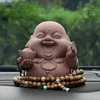 Ny bil prydnad Maitreya Buddha figurine söt buddhistisk bil interiör instrumentbräda dekoration hängande heminredning tillbehör