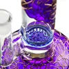 9 Inches Heady Glass Water Pipes 14.5mm Female Joint Purple Glass Bong Oil Dab Rigs Straight Tube Hookahs WP533