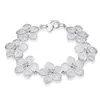 Canavar Hediyesi! Bitki Çiçeği 925 Gümüş Bileklik JSPB317; Yeni Varış Kız Kadınlar Gümüş Kaplama Zincir Bağlantı Bilezikler