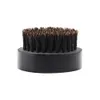 Round Black & Brown Beech High Quality Duplex Black Bristle Beard Brush Bluezoo Men's Beard Care tool