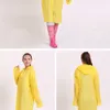 패션 긴 섹션 방수 남자와 여자 레인 코트 야외 여행 투어 레인 코트 PVC 두꺼운 비 폰초