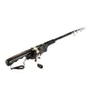 133/158 CM Telescópica Mini Vara De Pesca Dobrável Pólo Combo Carretel De Fibra De Vidro Isca de Pesca Rod Spinning Fish Tackle Set Paz