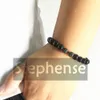 CZ0009 En Vente 2018 Haltère Zircon Perle Énergie Bracelet Naturel Noir Onyx Bijoux Femmes Équilibre Yoga Bracelet En Gros