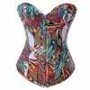 Tops Floral Print Femmes Corset taille Aizen Corsets Bustiers Trainers Corsets Steampunk Vêtements Brocade Overbust Corset Pattern7415207