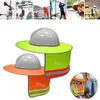 Chapeau jaune Orange, casque de sécurité pour la Construction en plein air, pare-soleil, bouclier de cou, bande réfléchissante, casques de protection