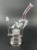 Vortex Glass Bong Recycler Oil Rig balmumu su borusu baş döndürücü Klein bong dab kaseli borular kuvars banger perc bubbler siklon beher