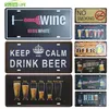 Drinken Bierproces Auto Metalen Kenteken Vintage Home Decor Tin Sign Bar Pub Garage Decoratieve metalen teken Kunst Schilderen Plaque