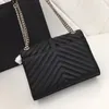 Sacs à bandoulière de qualité supérieure en cuir de vachette caviar sac à bandoulière en cuir véritable sac à main de luxe diagonale trois couleurs chaîne en or chaîne en argent femmes sacs à main