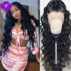 Hotselling Preto / marrom / borgonha / loira Cor Brasileiro Lace Wig Frontal Arrancadas Onda Profunda Sintético Perucas Dianteiras Do Laço Para As Mulheres