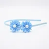 16pcs hair hoop headbands hair accessories for girls baby navy doppel chiffon pearl flower dancing party hairbands headwear FG112