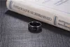 2018 neue Mode Herren Ring Schwarz Kristall Ring Titan Stahl Vollbohrer Zweireihig Kreis Diamant Ehering299e