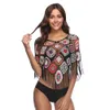 Chemises Hauts et chemisiers pour femmes Couvertures au crochet Creux Glands Géométriques Boho Kimono Chemises 2018 Tops d'été Couvertures de bikini de plage