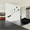 무료 배송 비닐 인기있는 문신, 비행 까마귀 깃털이 놀라운 벽 데 칼을 만든다 Wall Sticker Living Room Home Decor