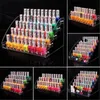 lovely Wholesales 2018 Free shipping Acrylic Nail Polish Holder Display Makeup Stand Organizer Storage Clear Rack