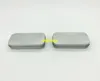 100pcs / parti 95 * 60 * 21mm Vanlig silver tenn Box Rektangel Tea Candy Visitkort USB Storage Box Case