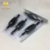 20pcs 9rt Tek Kullanımlık Dövme Kavrama Tüpü 25mm Siyah Silikon Dövme Yuvarlak Tüp R9 Besleme BDG25-9R#