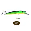 Big Game Minnow Saltwater Fishing Lure Bass Crankbait 45g 20cm Djupdykning Simning Konstgjord Laserbete