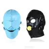 Bondage Mouth Gag PU Leather Full Gimp Open Eyes Hood Mask Restraints Blindfold Harness Sex Games Toy #E94