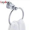 Leyden Hot Luxury Crystal Towel Holder Silver/ Gold Towel Ring Round Wall Mounted Towel Rack Bar Holder Bathroom Accessories