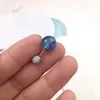 Blue Water Tropfen Stehohrringe hochwertiger Kristallkugel -Ohrring mit Originalbox für Pandora 925 Sterling Silber Women Ohrring3466