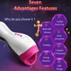 Meselo NEW Male Masturbator 17 Modes Oral Sex Heated Sucking Voice Interaction Real Vagina Pussy Suck Vibrator Sex Toys For Men Y1892105