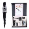 1 Permanent Makeup Mosaic Machine Kit Tattoo Gun Nålar Kepsar Komplett Kosmetiska Tatuering Kit För Tatuering Ögonbryn Läpp Eyeliner