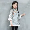 Vestidos de meninas 2018 Ano Novo Roupas Cheongsam Estilo Chinês Grossa Quente Do Bebê Meninas de Manga Longa Vestidos de Princesa Crianças Roupas de Inverno